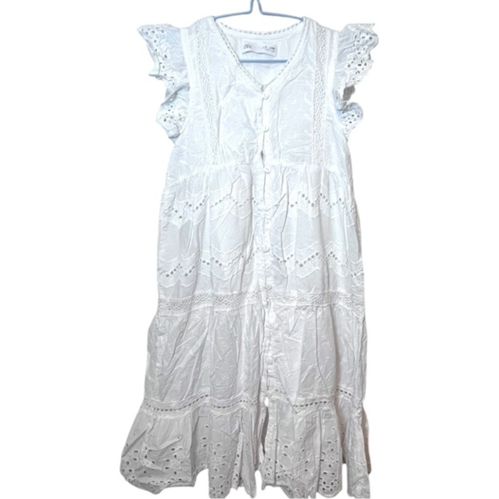 Zara White Eyelet Kids Dress